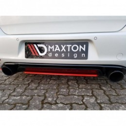 Maxton CENTRAL REAR SPLITTER VW GOLF Mk7 GTI CLUBSPORT Gloss Black, Golf 7