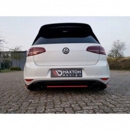 Maxton CENTRAL REAR SPLITTER VW GOLF Mk7 GTI CLUBSPORT Gloss Black, Golf 7