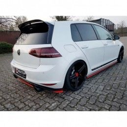 Maxton CENTRAL REAR SPLITTER VW GOLF Mk7 GTI CLUBSPORT Gloss Black, Golf 7