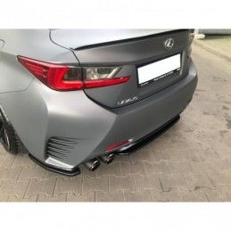 Maxton CENTRAL REAR SPLITTER (WITHOUT VERTICAL BARS) Lexus Rc Gloss Black, Lexus