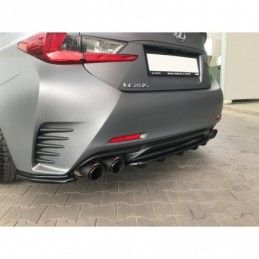 Maxton CENTRAL REAR SPLITTER (WITH VERTICAL BARS) Lexus Rc Gloss Black, Lexus