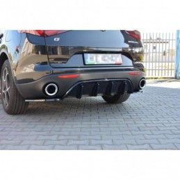 Maxton REAR VALANCE ALFA ROMEO STELVIO Gloss Black, Stelvio