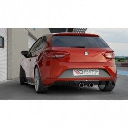 Maxton Rear Valance V.2 Seat Leon Cupra Mk3 FL Hatchback Gloss Black, Leon Mk3 / Facelift Cupra