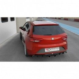 Maxton Rear Valance V.2 Seat Leon Cupra Mk3 FL Hatchback Gloss Black, Leon Mk3 / Facelift Cupra