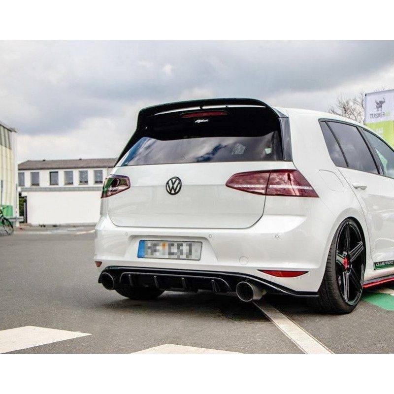 Maxton REAR VALANCE VW GOLF Mk7 GTI CLUBSPORT Gloss Black, Golf 7