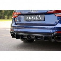 Maxton Rear Valance Audi RS4 B9 Avant Gloss Black, A4 B9