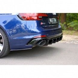 Maxton Rear Valance Audi RS4 B9 Avant Gloss Black, A4 B9