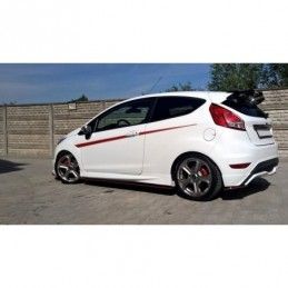 Maxton Rear Side Splitters Ford Fiesta ST / ST-Line / Zetec S Mk7 FL Gloss Black, Fiesta Mk7 / 7.5