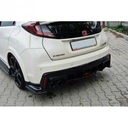 Maxton REAR SIDE SPLITTERS HONDA CIVIC IX TYPE R Gloss Black, CIVIC