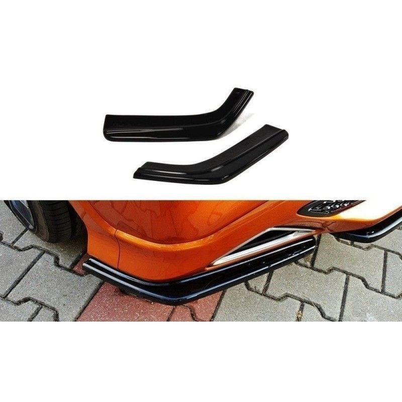 Maxton REAR SIDE SPLITTERS HONDA CIVIC VIII TYPE S/R Gloss Black, CIVIC