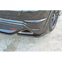 Maxton REAR SIDE SPLITTERS HONDA CIVIC VIII TYPE S/R Gloss Black, CIVIC