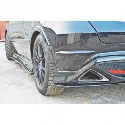 Maxton REAR SIDE SPLITTERS HONDA CIVIC VIII TYPE S/R Gloss Black, CIVIC