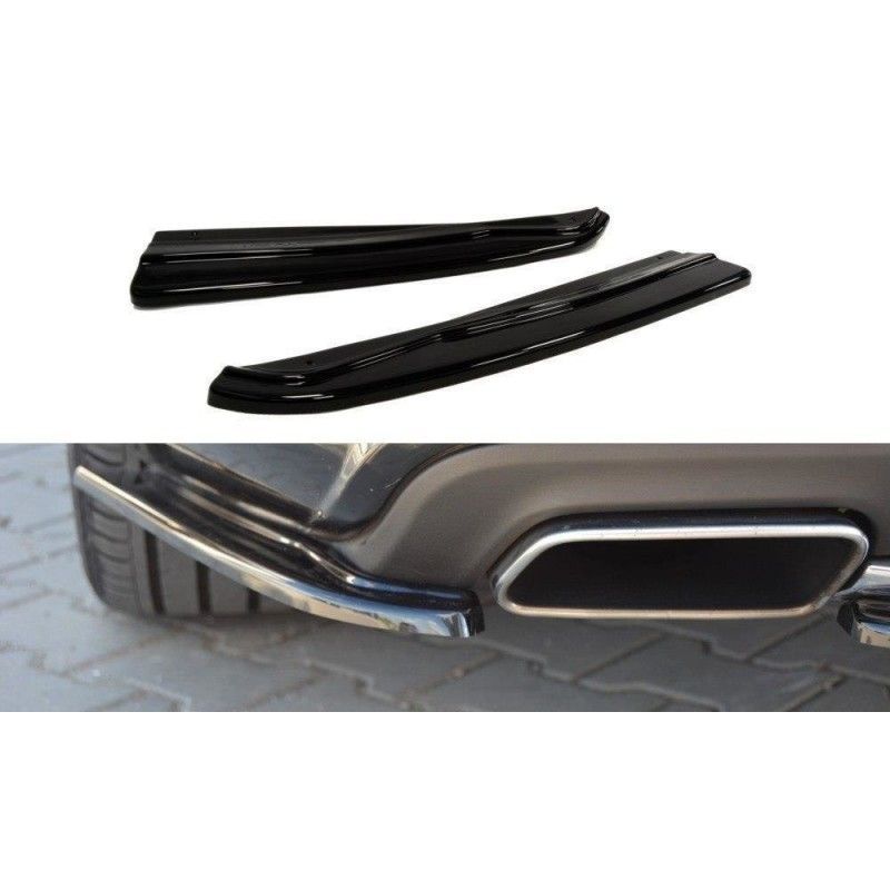 Maxton REAR SIDE SPLITTERS MERCEDES CLS C218 AMG LINE Gloss Black, W218