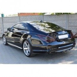 Maxton REAR SIDE SPLITTERS MERCEDES CLS C218 AMG LINE Gloss Black, W218