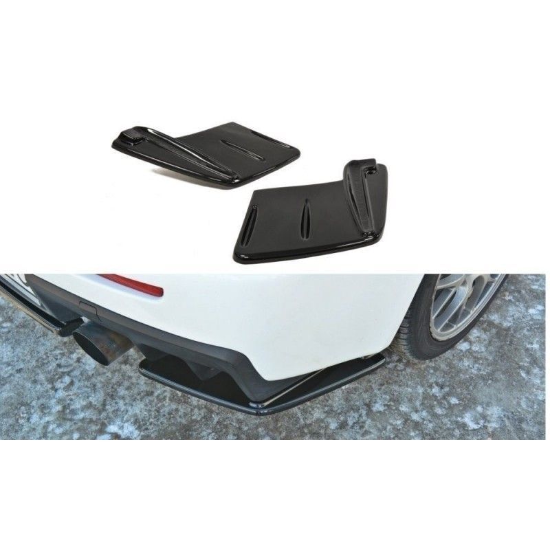 Maxton REAR SIDE SPLITTERS Mitsubishi Lancer Evo X Gloss Black, Lancer Evo