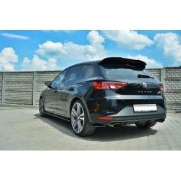 Maxton REAR SIDE SPLITTERS SEAT LEON III CUPRA / FR Gloss Black, Leon Mk3 FR