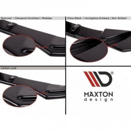 Maxton REAR SIDE SPLITTERS SEAT LEON III CUPRA / FR Gloss Black, Leon Mk3 FR