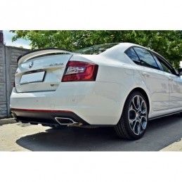 Maxton Rear Side Splitters Skoda Octavia RS Mk3 / Mk3 FL Hatchback / Estate Gloss Black, Octavia III