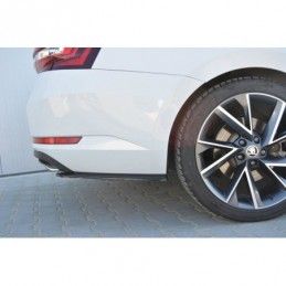 Maxton Rear Side Splitters Skoda Superb Mk3 Hatchback / Estate Gloss Black, Superb