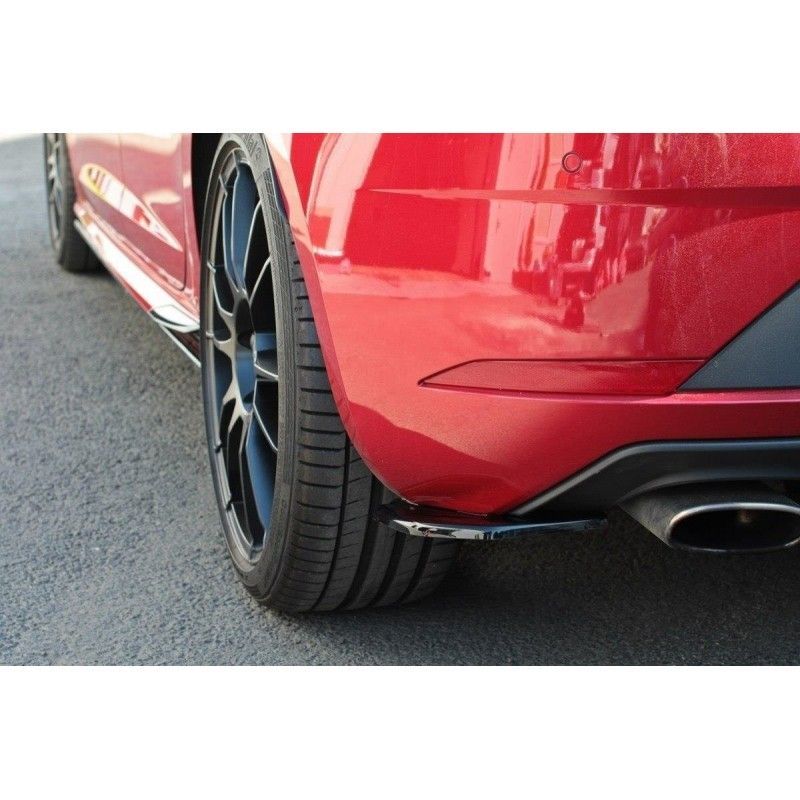 Maxton Rear Side Splitters V.1 Seat Leon Cupra Mk3 FL Hatchback Gloss Black, Leon Mk3 / Facelift Cupra