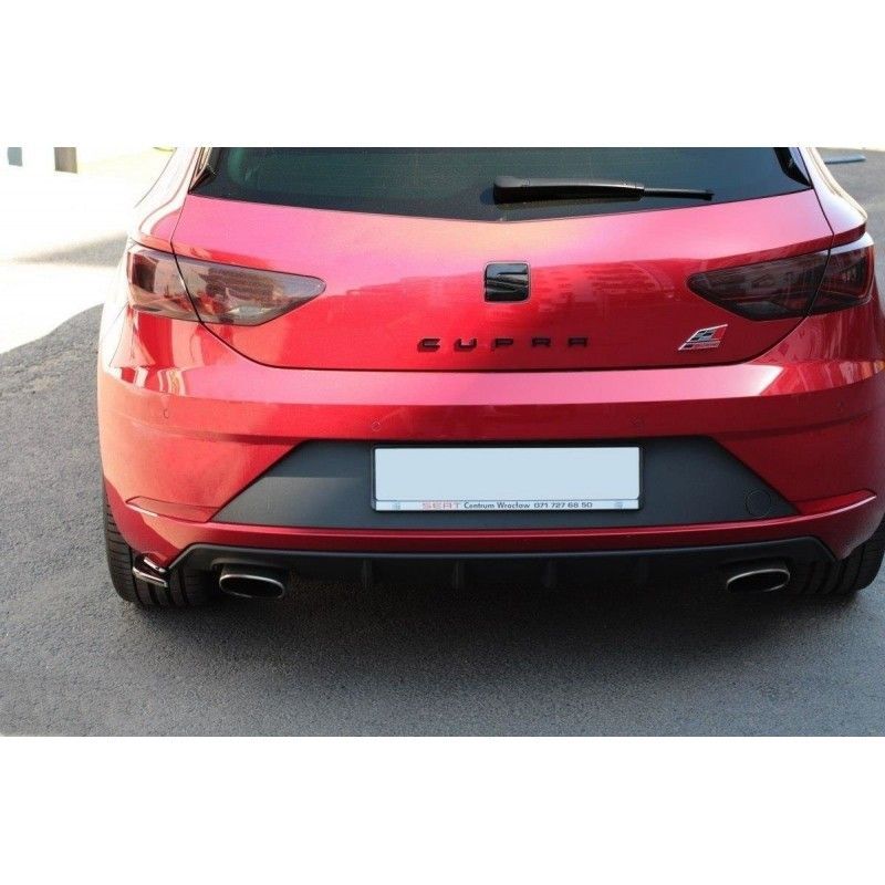 Maxton Rear Side Splitters V.2 Seat Leon Cupra Mk3 FL Hatchback Gloss Black, Leon Mk3 / Facelift Cupra