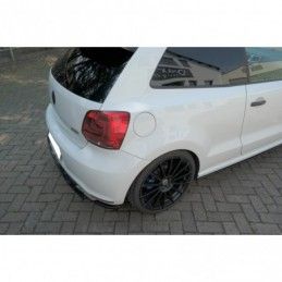 Maxton REAR SIDE SPLITTERS VOLKSWAGEN POLO MK5 R WRC Gloss Black, Polo Mk5 6R