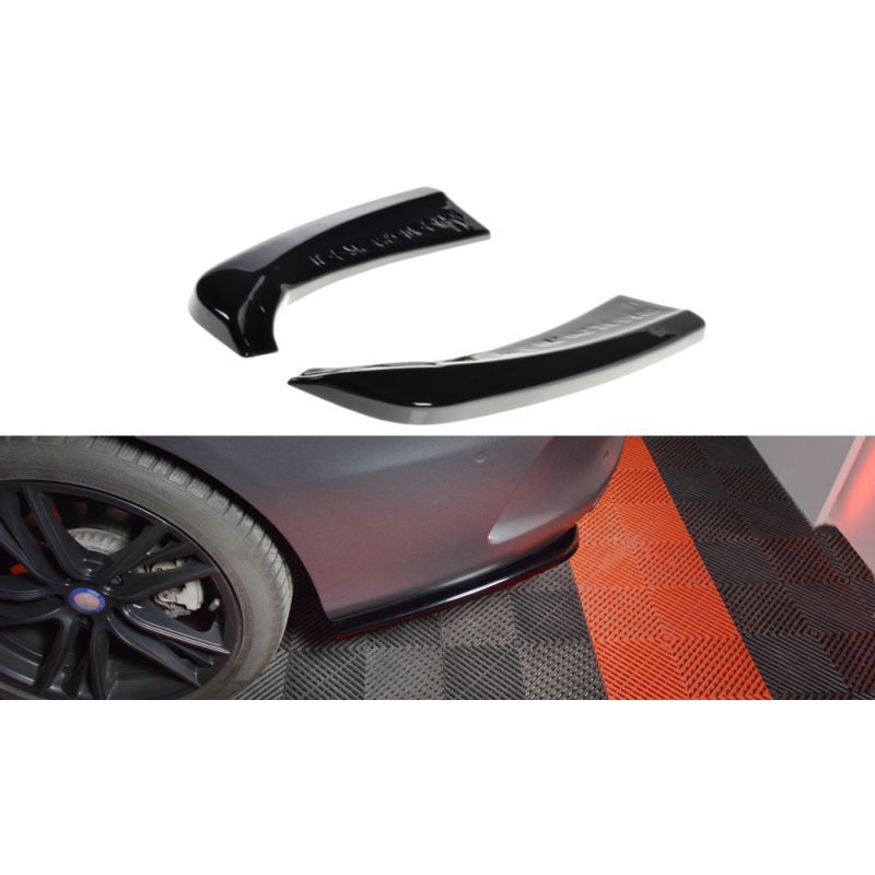 Maxton REAR SIDE SPLITTERS MERCEDES- BENZ C-CLASS W205 COUPE AMG-LINE Gloss Black, W205