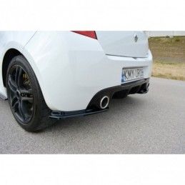 Maxton REAR SIDE SPLITTERS RENAULT CLIO MK3 RS FACELIFT Gloss Black, Clio III