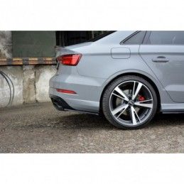 Maxton Rear Side Splitters Audi RS3 8V FL Sedan Gloss Black, A3/S3/RS3 8V