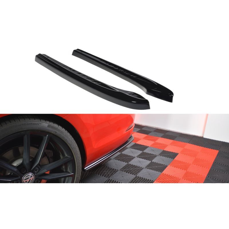 Maxton REAR SIDE SPLITTERS V.1 VW GOLF 7 R VARIANT FACELIFT Gloss Black, Golf 7