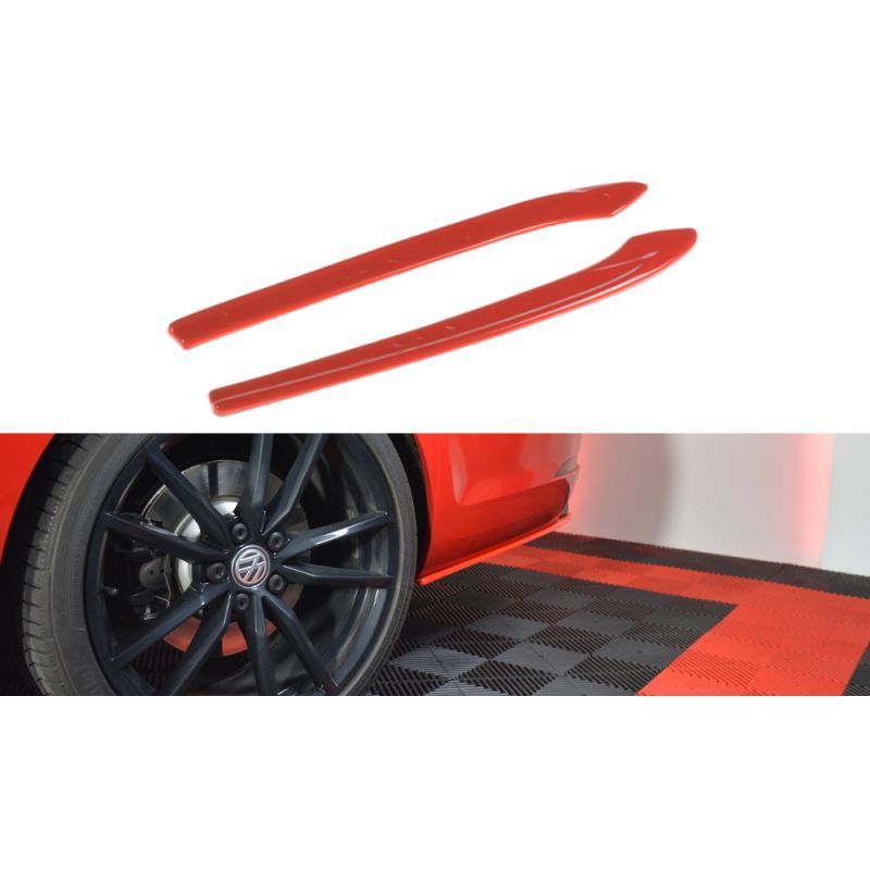 Maxton REAR SIDE SPLITTERS V.2 VW GOLF 7 R VARIANT FACELIFT Gloss Black, Golf 7