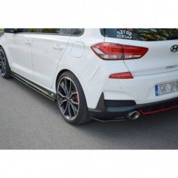 Maxton REAR SIDE SPLITTERS HYUNDAI I30 Mk3 N Gloss Black, Hyundai