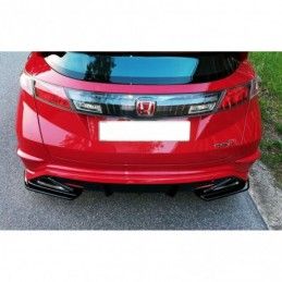 Maxton REAR SIDE SPLITTERS HONDA CIVIC VIII TYPE-R GP Gloss Black, CIVIC