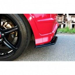 Maxton REAR SIDE SPLITTERS HONDA CIVIC VIII TYPE-R GP Gloss Black, CIVIC