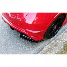 Maxton REAR SIDE SPLITTERS HONDA CIVIC VIII TYPE-R GP Gloss Black, CIVIC