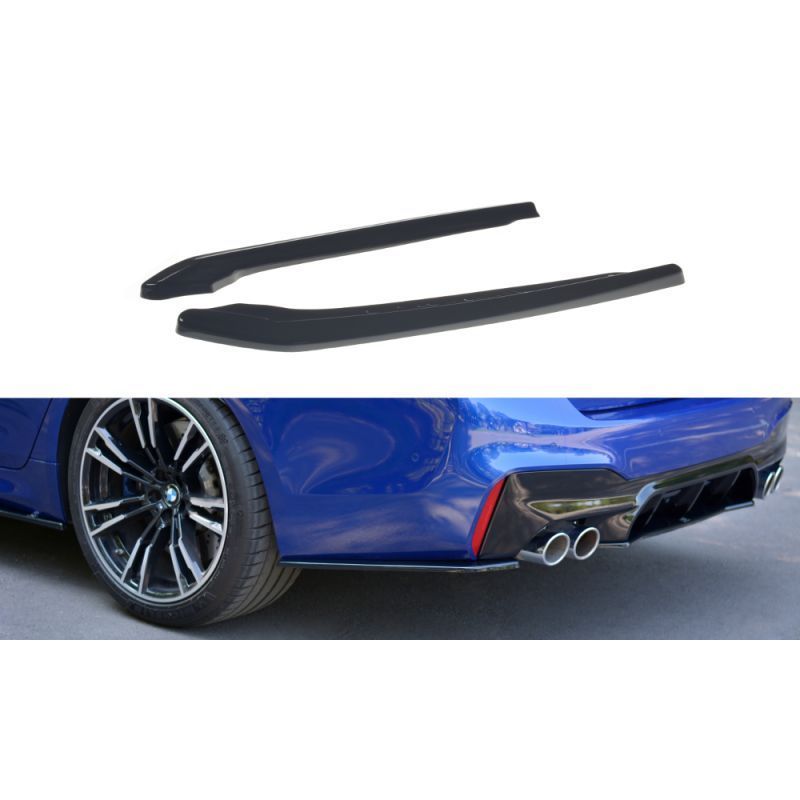 Maxton REAR SIDE SPLITTERS BMW M5 F90 Gloss Black, M5 F90