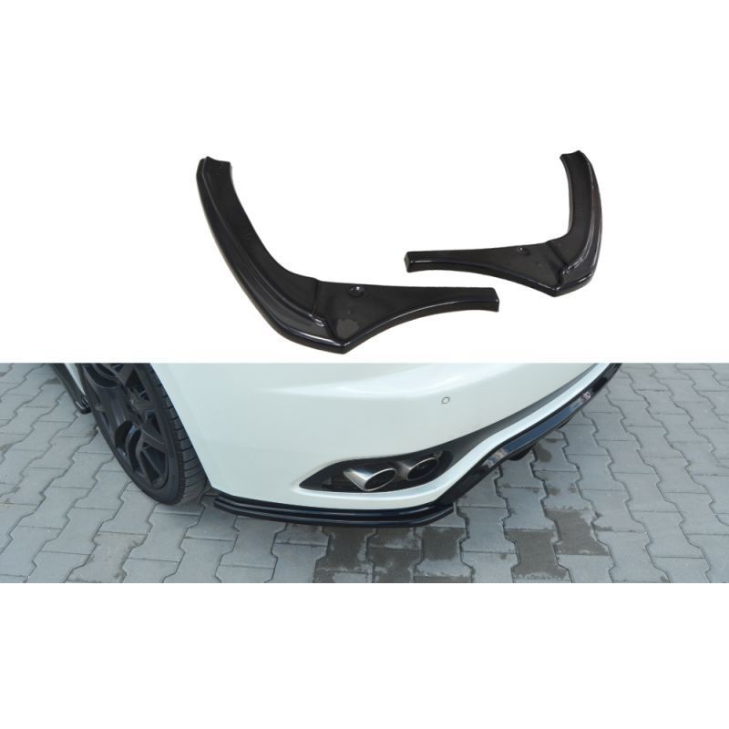 Maxton REAR SIDE SPLITTERS V.2 MASERATI GRANTURISMO 2007-2011 Gloss Black, Maserati