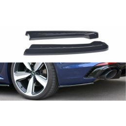 Maxton Rear Side Splitters Audi RS4 B9 Avant Gloss Black, A4 B9