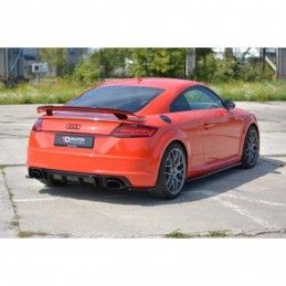 Maxton Rear Side Splitters Audi TT RS 8S Gloss Black, TT Mk3 8S