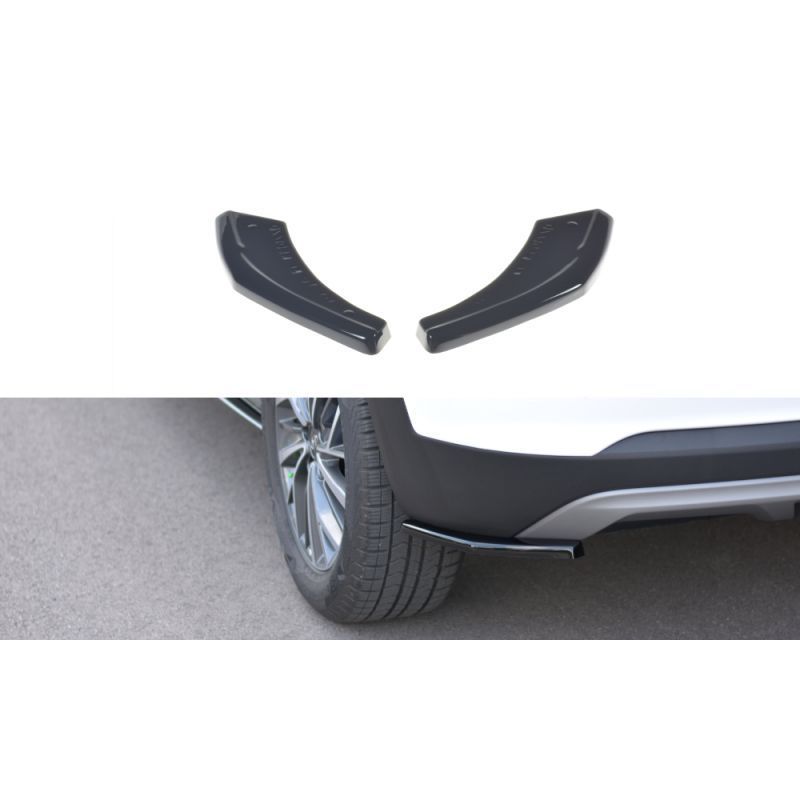 Maxton REAR SIDE SPLITTERS Hyundai Tucson Mk3 Facelift Gloss Black, Hyundai