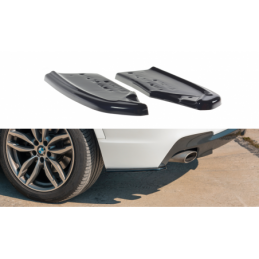 Maxton REAR SIDE SPLITTERS for BMW X3 F25 M-Pack Facelift Gloss Black, X3 F25
