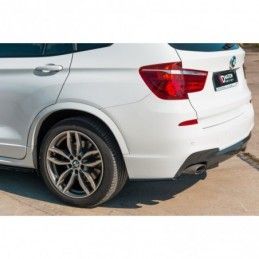 Maxton REAR SIDE SPLITTERS for BMW X3 F25 M-Pack Facelift Gloss Black, X3 F25