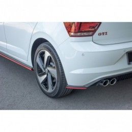 Maxton REAR SIDE SPLITTERS VW POLO MK6 GTI RED, Polo Mk6